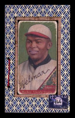 Picture, Helmar Brewing, T206-Helmar Card # 466, Biz MACKEY (HOF), Black collar, green background, Lincoln Giants
